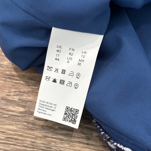 Hugo Boss Blue Tweed A-Line Skirt Women's Size 8 - Picture 7 of 9